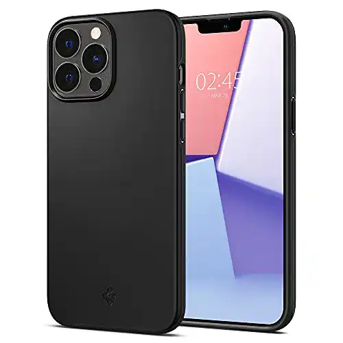 iPhone-13-Pro-Hülle Spigen Thin Fit Hülle, Schwarz