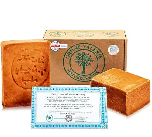 Aleppo-Seife Grüne Valerie Naturkosmetik Set 2 x 200g