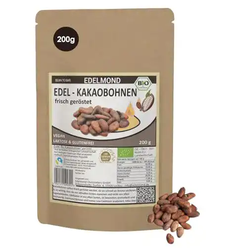 Kakaobohnen Edelmond geröstete FAIR TRADE. Bio frische Röstung