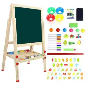 Kindertafel Dripex Tafel Kiefer Holz 49x49cm Malerei Doppelseitig