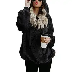 Fleecepullover Damen iWoo Hoodie Damen Kapuzenpullover