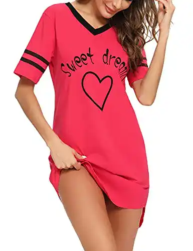 Nachthemd Damen Litherday Nachtwäsche Baumwolle Loungewear