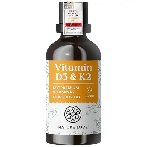 Vitamin-D3-K2 Nature Love ® Vitamin D3 + K2 (50ml flüssig)