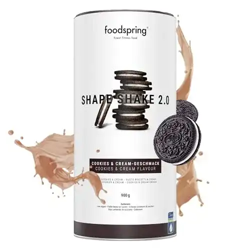 Diät-Shakes foodspring Shape Shake 2.0, Cookies & Cream, 900g