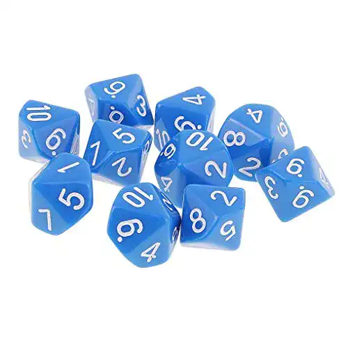 DnD-Würfel Yourandoll 10 STÜCKE Polyedrische Würfel D10