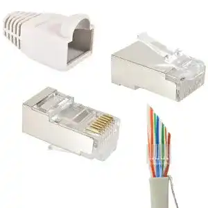 RJ45-Stecker VESVITO 20er Pack RJ45 CAT 6 STP Crimpstecker