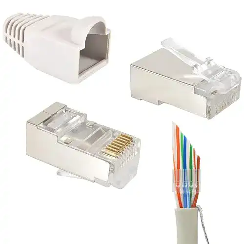 RJ45-Stecker VESVITO 20er Pack RJ45 CAT 6 STP Crimpstecker
