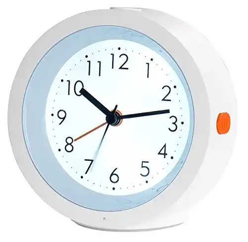 Absolut geräuschloser Wecker infactory Wecker analog lautlos:
