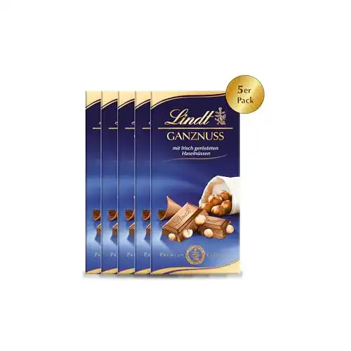Die beste Nussschokolade Lindt & Sprüngli Ganznuss Tafel, (5 x 100 g) 2026 Test Bestseller Nussschokolade Lindt & Sprüngli Ganznuss Tafel, (5 x 100 g)
