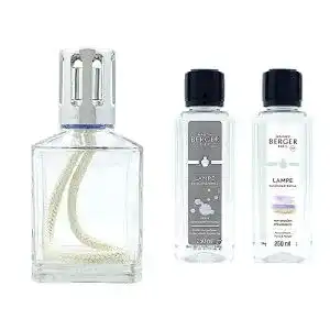 Duftlampe LAMPE BERGER Essentielle Carree Set, Glas, Trasparent