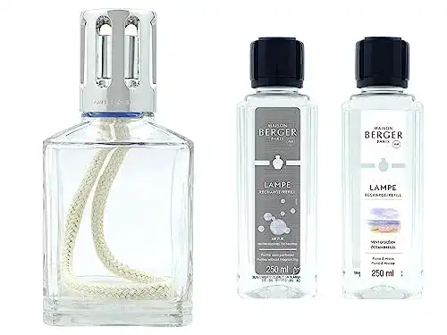 Duftlampe LAMPE BERGER Essentielle Carree Set, Glas, Trasparent