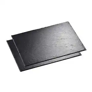 Servierplatte MALACASA, Serie Nature.Slate, 2-teilig Set Schiefer