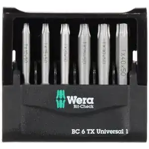 Wera-Bits Wera Bit-Sortiment, Bit-Check 6 TX Universal 1, 6-teilig