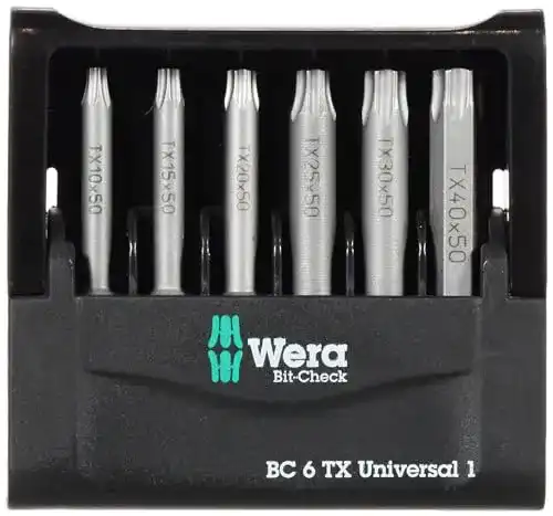 Die beste Wera-Bits Wera Bit-Sortiment, Bit-Check 6 TX Universal 1, 6-teilig 2026 Test Bestseller Wera-Bits Wera Bit-Sortiment, Bit-Check 6 TX Universal 1, 6-teilig