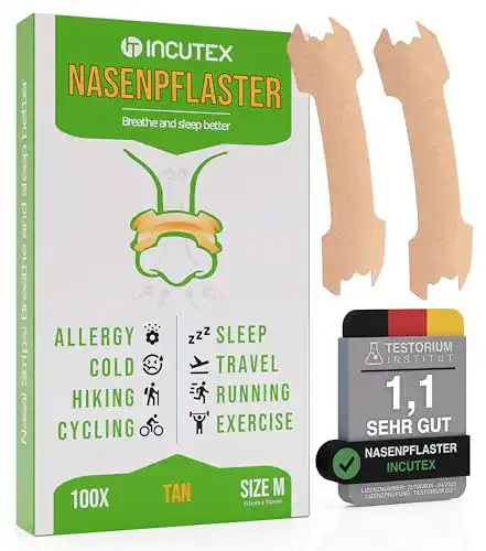 Nasenpflaster schnarchen Incutex 100 Stück Nasenpflaster, M