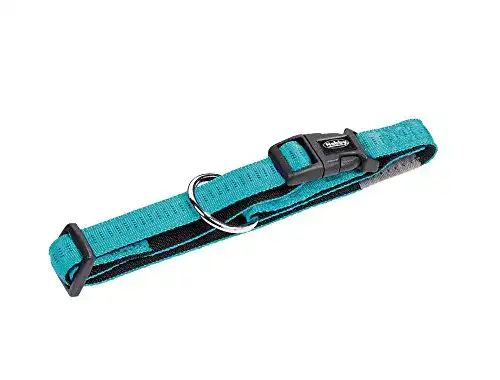 Hundehalsband Nobby Halsband “Soft Grip” türkis L: 20-30 cm