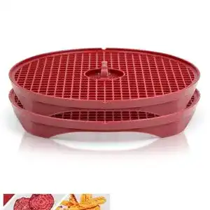 Chipsmaker Mikrowelle Börner Crispymaker (2er Set/Rot)