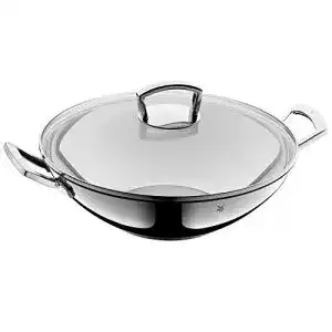Wokpfanne mit Deckel WMF Wok mit Glasdeckel 36 cm, Edelstahl