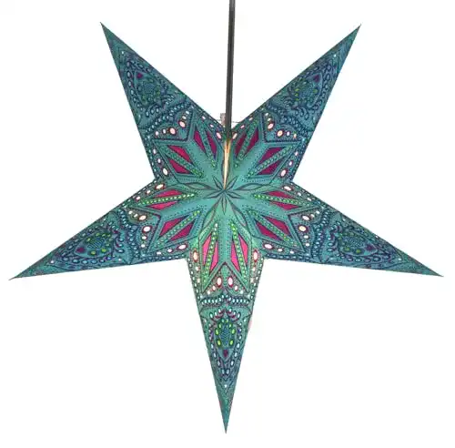 Papierstern GURU SHOP Faltbarer Advents Leucht, 60 cm
