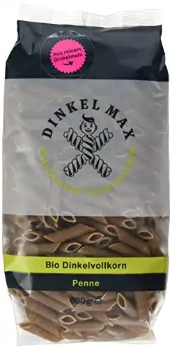 Dinkelnudeln Dinkel Max Vollkorn Penne Bio, 5er Pack (5 x 500 g)