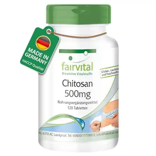 Chitosan fairvital 500mg – HOCHDOSIERT – natürlicher Ballaststoff