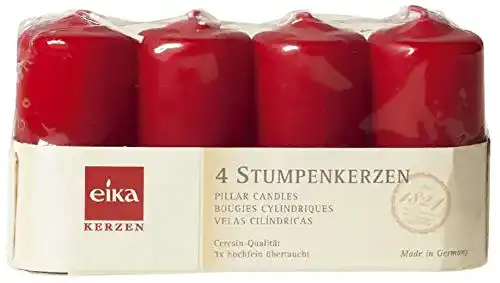 Die beste Eika-Kerzen Eika Stumpenkerze, Paraffin Wax, Rot, 8 X 4 cm 2026 Test Bestseller Eika-Kerzen Eika Stumpenkerze, Paraffin Wax, Rot, 8 X 4 cm