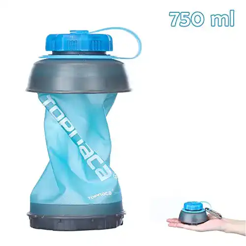 Faltbare Trinkflasche Topnaca Reise Wasserflasche Camping 750ml
