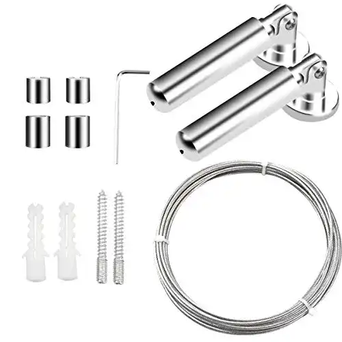 Seilspanngarnitur Fangehong Edelstahl, 5m Vorhang Draht Set