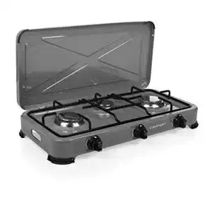 Gaskocher 3-flammig Campart GA-8413 Quebec Gaskocher, grau