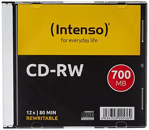 CD-RW Intenso 2801622 Rohlinge 700 MB, RW 12x Speed, 10er