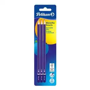 Bleistift Pelikan 2B, Blister mit 3 Stück