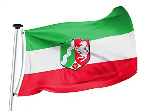 NRW-Flagge FLAGLY Premium Flagge Nordrhein-Westfalen