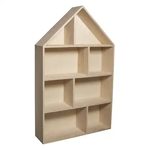 Setzkasten Rayher 62611000 Holz- Haus, zum Aufhängen, natur