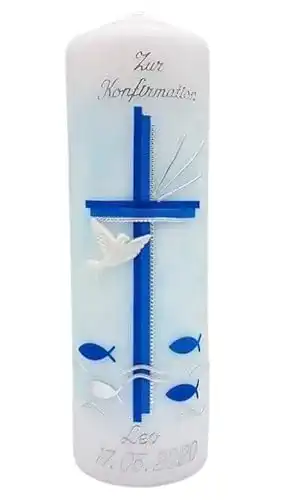 Konfirmationskerze kerzenfreude K-04 inkl. Namen und Datum