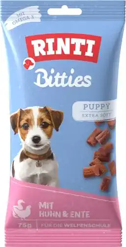 Leckerli für Welpen Rinti Extra Bitties Puppy Huhn & Ente, 8er Pack
