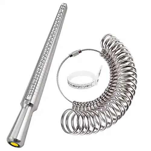 Ringmesser DoGeek Ringgrössenmesser Metall Ringdorn Set/UK