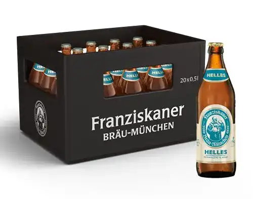 Helles Bier Franziskaner Helles Flaschenbier, MEHRWEG 20 x 0.5 l