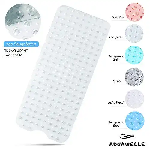 Badewannenmatte Aquawelle, mit 200 rutschfesten Saugnäpfen