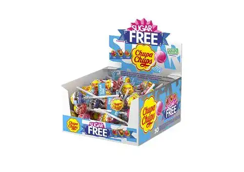 Zuckerfreie Süßigkeiten 50 x Chupa Chups Sugar Free Lolly
