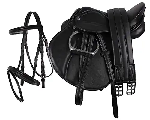 Ponysattel QHP Pony Sattel-Set Komplett inkl. Sattelgurt