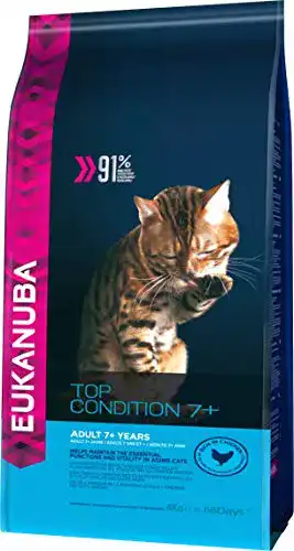Katzenfutter Senior Eukanuba Premium Katzenfutter, Huhn, 4 kg