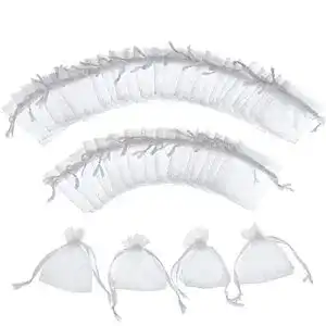Organzasäckchen Willingood Organzabeutel 100 Pack, 7 x 9 cm