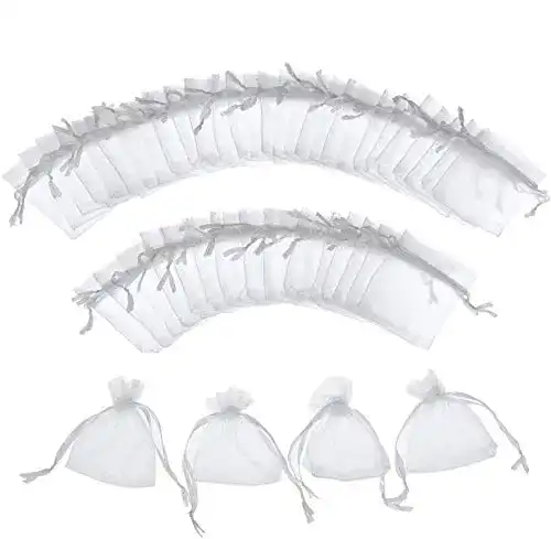 Organzasäckchen Willingood Organzabeutel 100 Pack, 7 x 9 cm