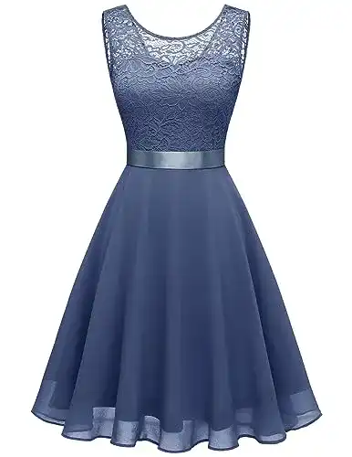 Abendkleid kurz Berylove Damen Abendkleider Elegant Spitze