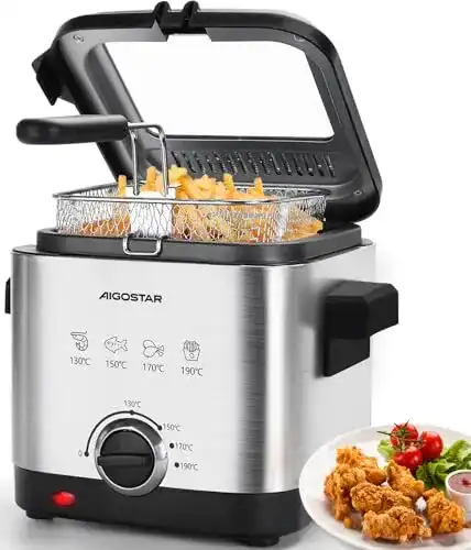 Aigostar-Fritteuse Aigostar, Mini Fritteuse, Temperaturkontrolle