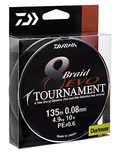 Die beste Daiwa geflochtene Schnur Daiwa Tournament 8 Braid EVO 0.10mm 6,7kg 2026 Test Bestseller Daiwa geflochtene Schnur Daiwa Tournament 8 Braid EVO 0.10mm 6,7kg