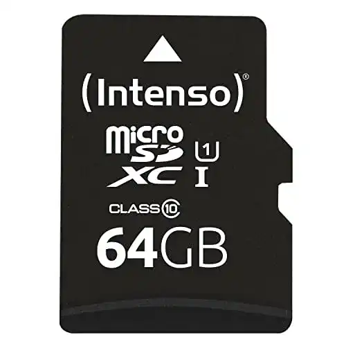 Micro-SD-Karte Intenso Micro SDXC 64GB Class 10 u. SD-Adapter
