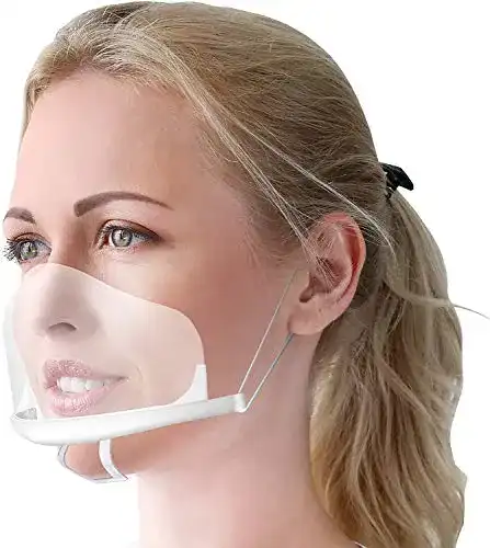 Mund-Nasen-Visier YSMO Gesichtsvisier aus Kunststoff Schutzvisier