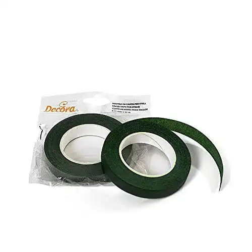 Floristenkrepp Decora FLORISTENBAND GRÜN 12MM 27M