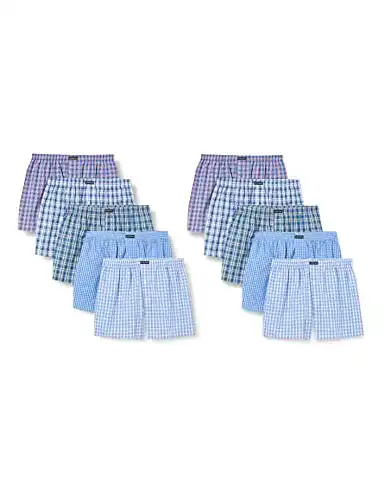 Boxershorts Lower East American Herren, Business/ Blau, 10er Pack